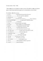 English worksheet: Pronomes relativos - who e that