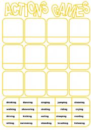 English Worksheet: Activities Games