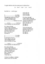 English Worksheet: present continuous