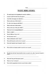 English Worksheet: West Side Story