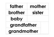 English worksheet: Family wordcards