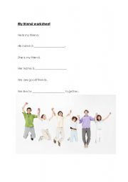 English Worksheet: My friend
