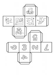 English Worksheet: Actions dice game