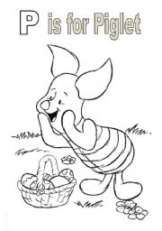 English worksheet: P is for Piglet