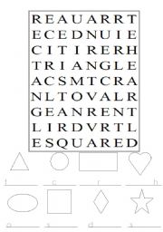 English Worksheet: Shape Word Search