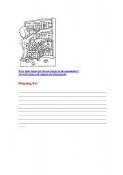 English worksheet: shopping list 