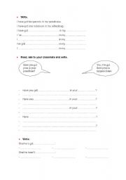 English Worksheet: Have you got...?