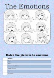 English Worksheet: The emotions