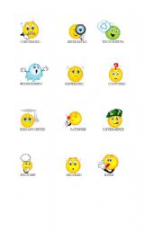 English Worksheet: EMOTIONS AND THOUGHTS!!