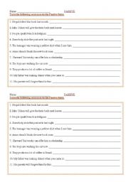 English Worksheet: Passive Review