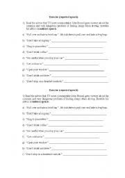 English Worksheet: Reported Speech - Exercise