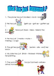 English Worksheet: present perfect