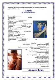 English Worksheet: ANGEL BY ROBBIIE WILLLIAMS