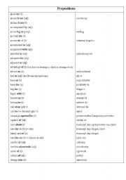English Worksheet: prepositions with polish names