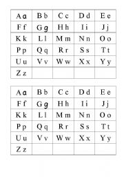 English Worksheet: Letter names
