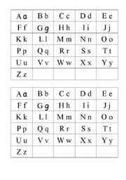 English worksheet: Letter names