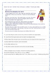 English Worksheet: Go shopping