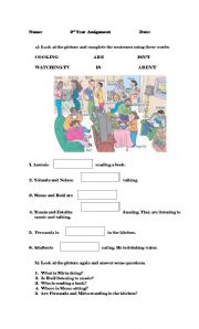 English Worksheet: Present continuous