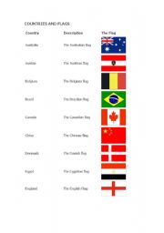 English worksheet: World Flags