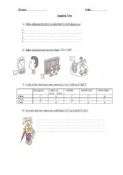 English worksheet: Test