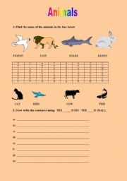 English worksheet: Animals