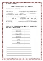 English worksheet: COMPREHENSION QUESTIONS ABOUT THE RURAL HOUSE