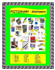 English Worksheet: stationary