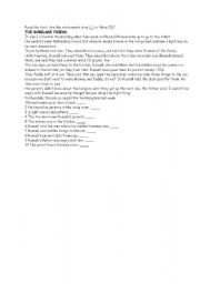 English worksheet: readng