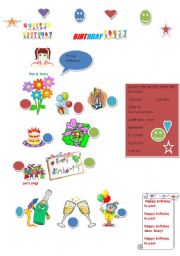 English worksheet: Birthday party!