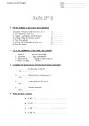 English worksheet: quiz