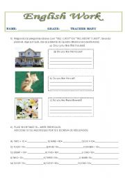 English worksheet: Numbers