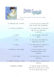 English Worksheet: Dream Interpretation