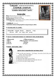 THE KID (Film by Charlie Chaplin) WORKSHEET