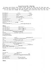 English worksheet: Because You Loved Me - Celine Dion