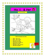 English Worksheet: HIS & HER