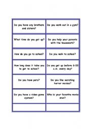 PERSONAL QUESTIONS GAME