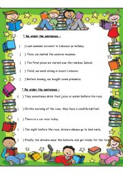 English Worksheet: RE ORDER THE STORY