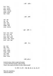 English Worksheet: exercises to train diphthongs