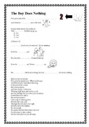 English Worksheet: The Boy Does Nothing - Song by Alesha Dixon