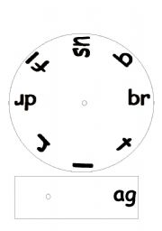 English worksheet: (ag) word wheel