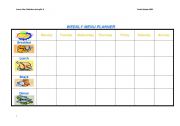 English worksheet: weekly menu plan