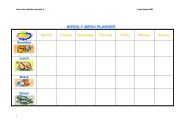 English Worksheet: weekly menu plan
