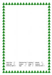 English Worksheet: Christmas Vocabulary Worksheet