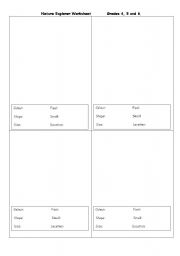 English worksheet: Nature Explorer Worksheet (Leaves)