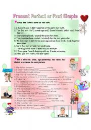 English Worksheet: Present Perfect or Past Simple