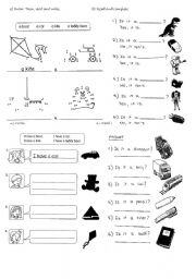 English Worksheet: TOYS revision 