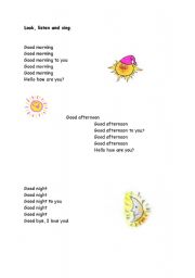 English worksheet: song