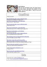 English Worksheet: Describing people Webquest