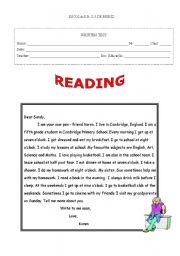 English Worksheet: test