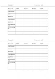English worksheet: Routines questionnaire